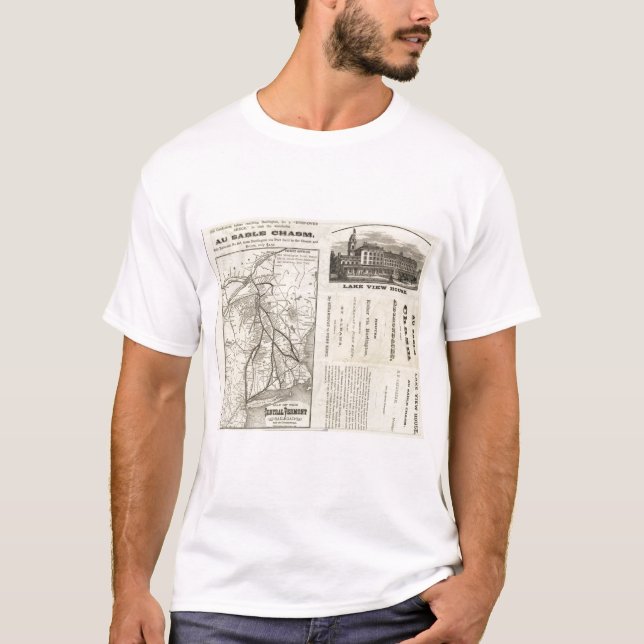Map Central Vermont Railroad T-Shirt (Front)