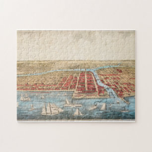 MAP: CHICAGO, c1857 Jigsaw Puzzle