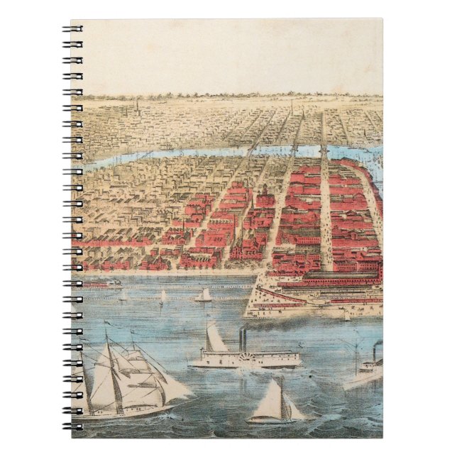 MAP: CHICAGO, c1857 Notebook (Front)