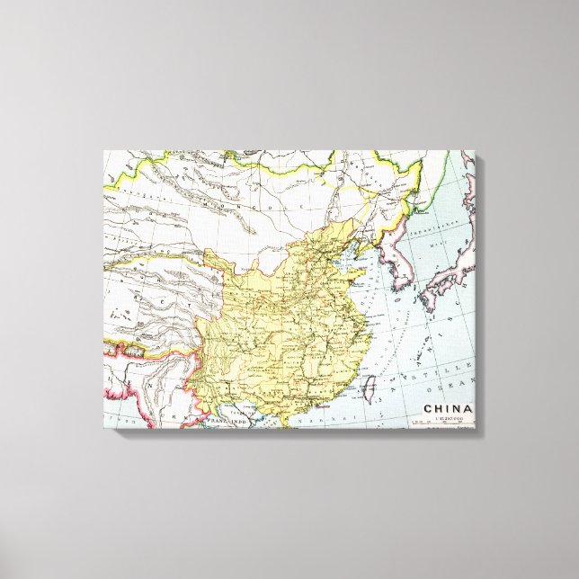 MAP: CHINA, 1910 CANVAS PRINT (Front)