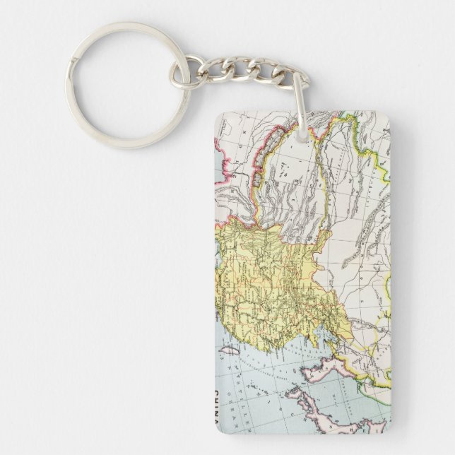MAP: CHINA, 1910 KEYCHAIN (Front)