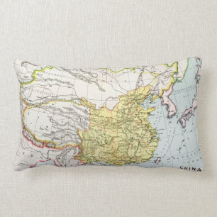 MAP: CHINA, 1910 LUMBAR PILLOW