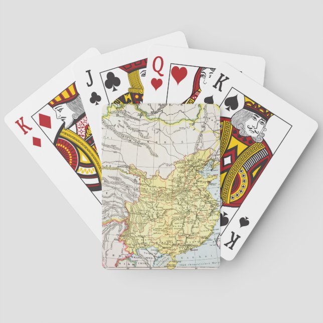 MAP: CHINA, 1910 PLAYING CARDS (Back)