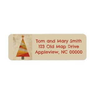 Map Christmas Tree label