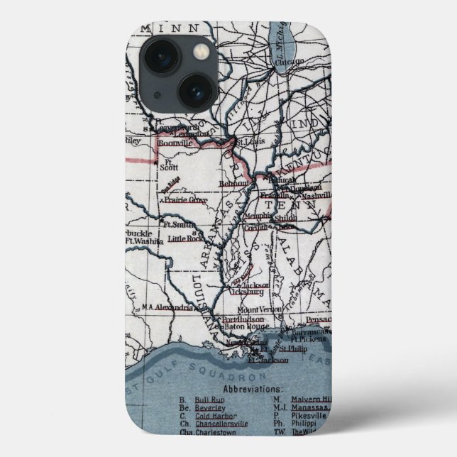 MAP: CIVIL WAR, 1861 Case-Mate iPhone CASE (Back)
