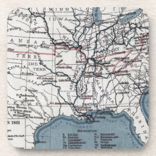 MAP: CIVIL WAR, 1861 COASTER
