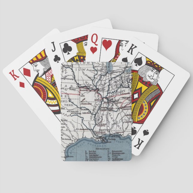 MAP: CIVIL WAR, 1861 PLAYING CARDS (Back)