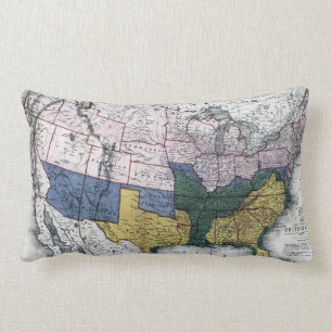 MAP: CIVIL WAR, 1864 LUMBAR PILLOW