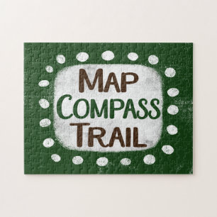 Map Compass Trail Jigsaw Puzzle