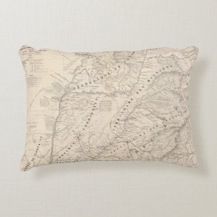 Map, Corrientes Prov, Terr Mission Decorative Pillow