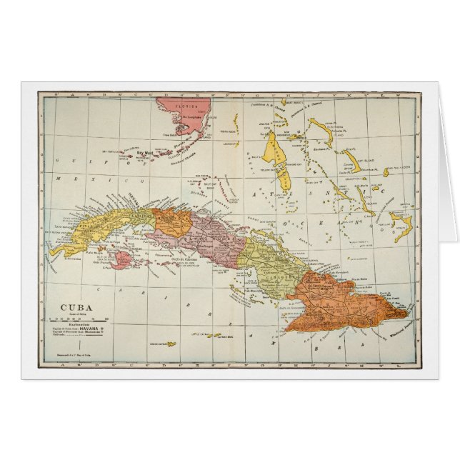 MAP: CUBA, 1900 (Front Horizontal)