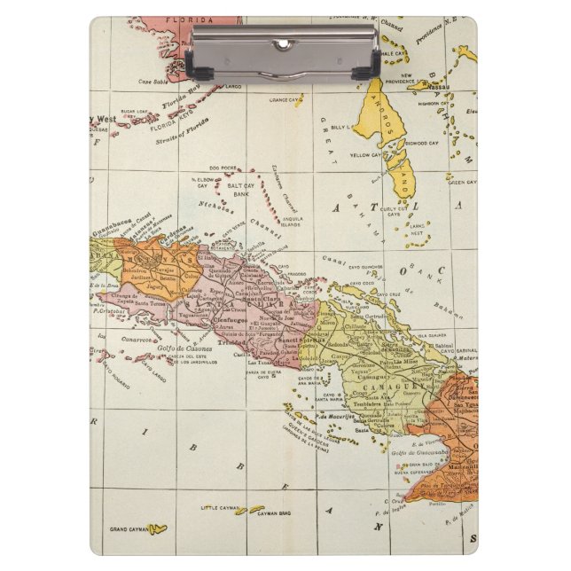 MAP: CUBA, 1900 CLIPBOARD (Front)