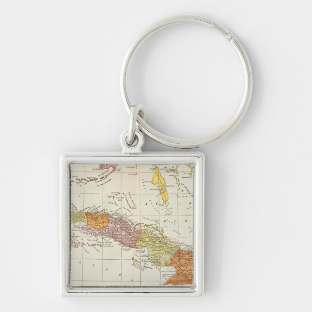 MAP: CUBA, 1900 KEYCHAIN (Front)