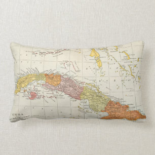 MAP: CUBA, 1900 LUMBAR PILLOW