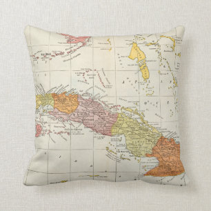 MAP: CUBA, 1900 THROW PILLOW