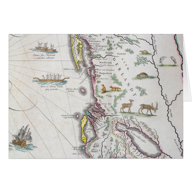 Map Depicting the East Coast (Front Horizontal)