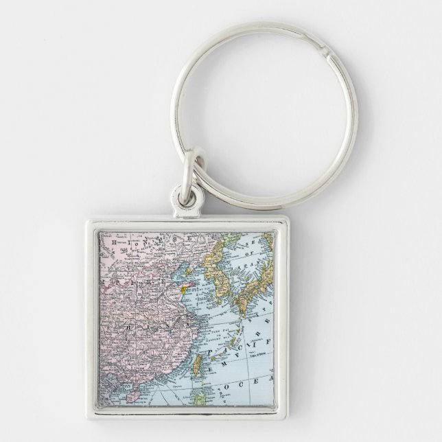 MAP: EAST ASIA, 1907 KEYCHAIN (Front)