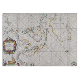 MAP: EAST INDIES, 1670 CUTTING BOARD