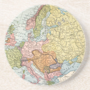 MAP: EUROPE, 1885 COASTER