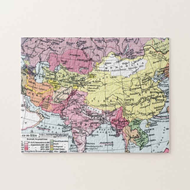 MAP: EUROPE IN ASIA JIGSAW PUZZLE (Horizontal)