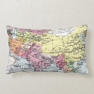 MAP: EUROPE IN ASIA LUMBAR PILLOW