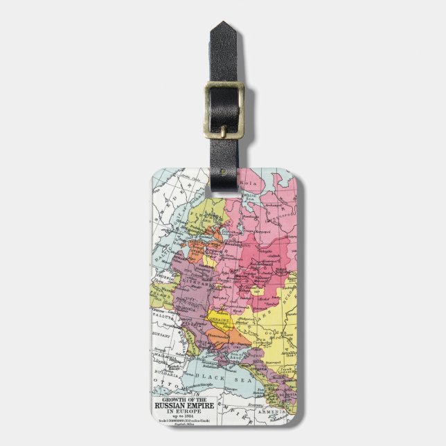 MAP: EXPANSION OF RUSSIA LUGGAGE TAG (Front Vertical)