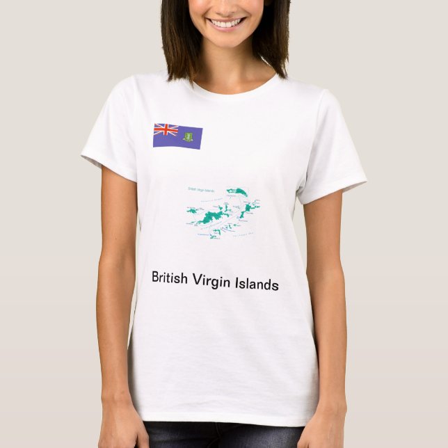 Map/FLAG British Virgin Islands T-Shirt (Front)