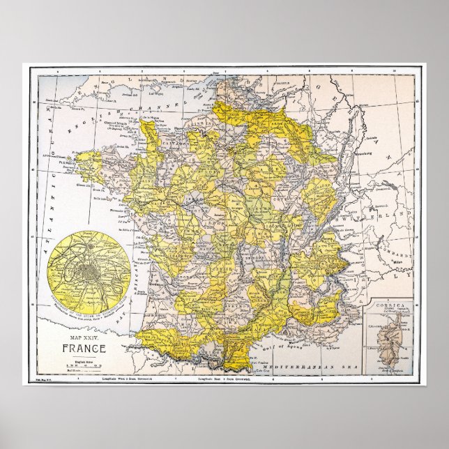 MAP: FRANCE POSTER (Front)