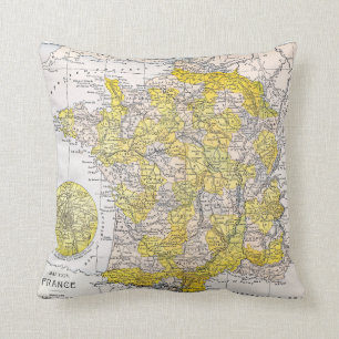 MAP: FRANCE THROW PILLOW