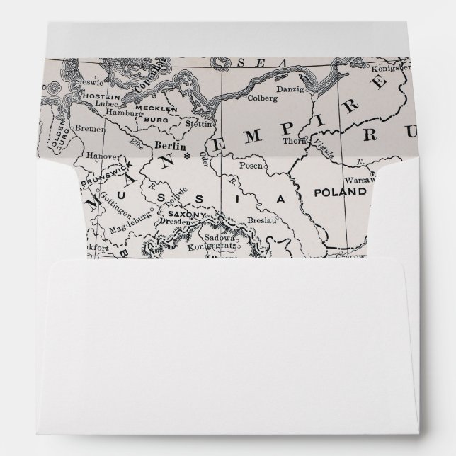 MAP: GERMANY AND AUSTRIA ENVELOPE (Back (Bottom))