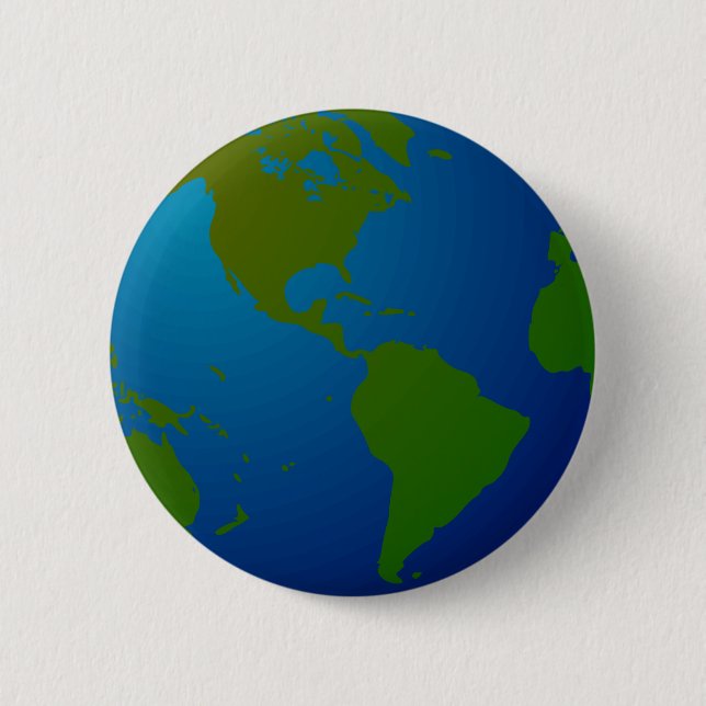 Map/Globe 2 Inch Round Button (Front)