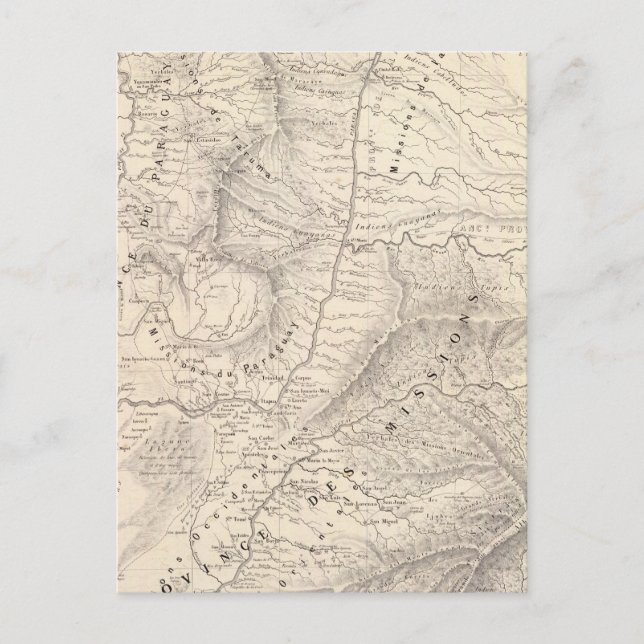 Map hist, Prov Missions, Jesuit institution Postcard (Front)