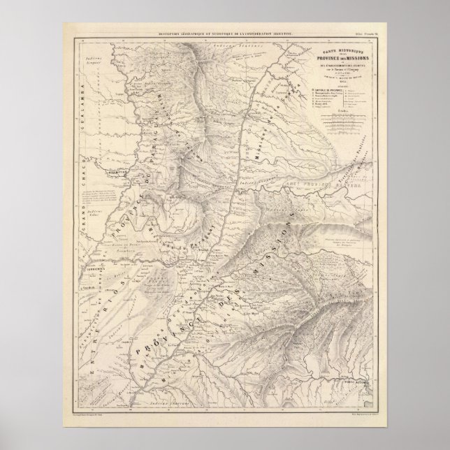 Map hist, Prov Missions, Jesuit institution Poster (Front)