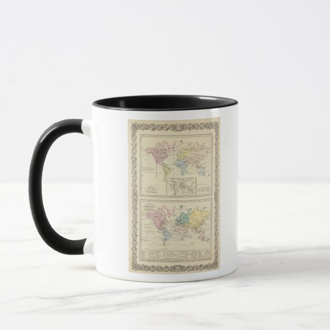 Map in colour of The World Mug (Left)