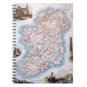 Map: Ireland, 1851 Notebook