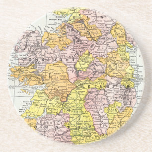 MAP: IRELAND, c1890 Coaster