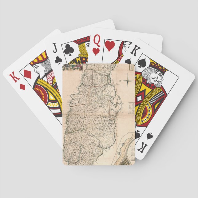 MAP: JAMAICA, 1755 2 PLAYING CARDS (Back)