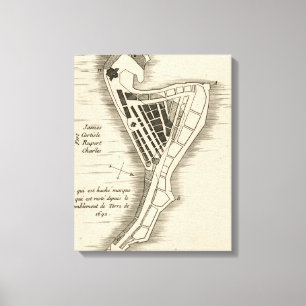 MAP: JAMAICA, 1755 CANVAS PRINT