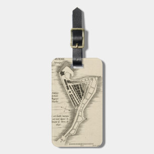 MAP: JAMAICA, 1755 LUGGAGE TAG