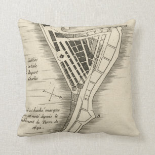 MAP: JAMAICA, 1755 THROW PILLOW