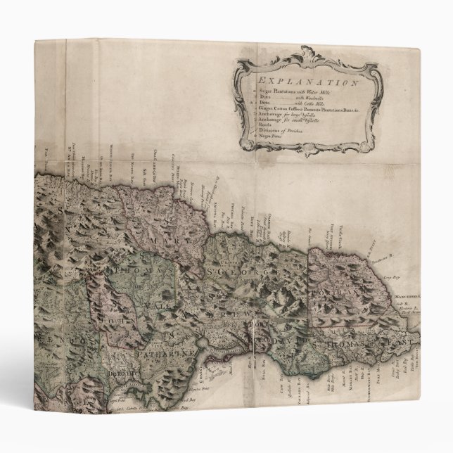 MAP: JAMAICA, 1763 BINDER (Front/Spine)