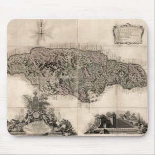 MAP: JAMAICA, 1763 MOUSE PAD