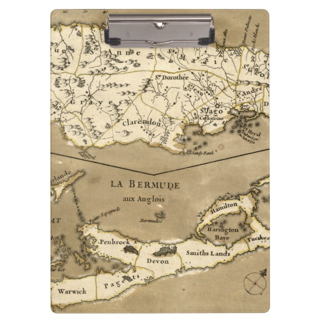 MAP: JAMAICA, 1767 CLIPBOARD (Front)