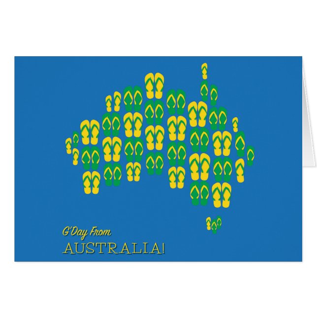Map made of Aussie thongs (Front Horizontal)