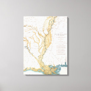 MAP: MISSISSIPPI RIVER, 1861 CANVAS PRINT