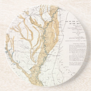 MAP: MISSISSIPPI RIVER, 1861 COASTER
