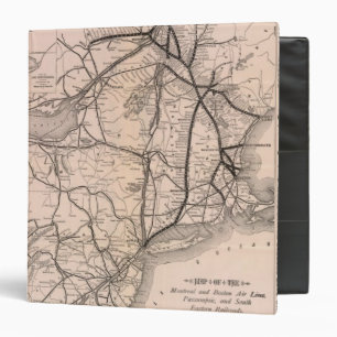 Map Montreal and Boston Air Line Binder