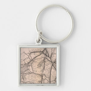 Map Montreal and Boston Air Line Keychain
