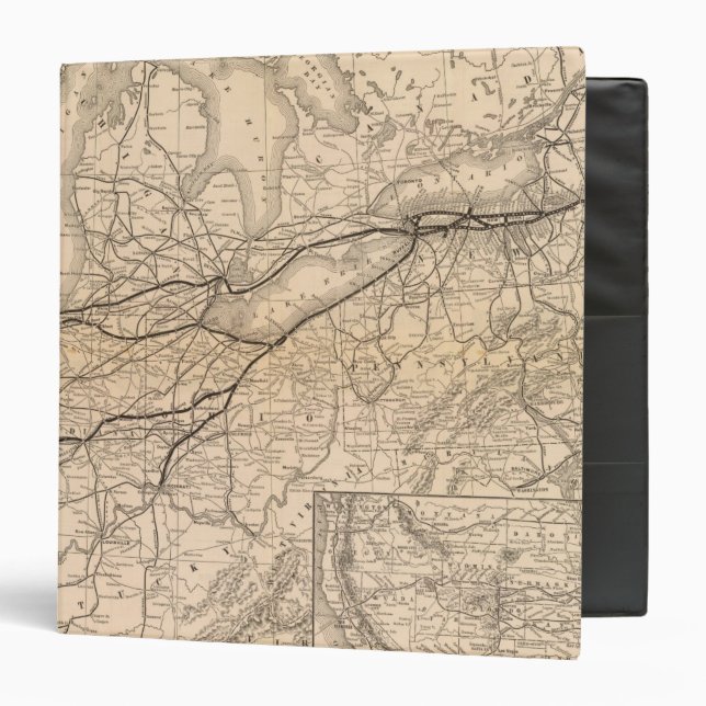 Map New York Central and Hudson River Railroad Binder (Front/Inside)