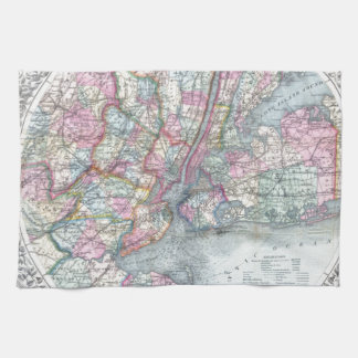 Map New York City Kitchen Towel